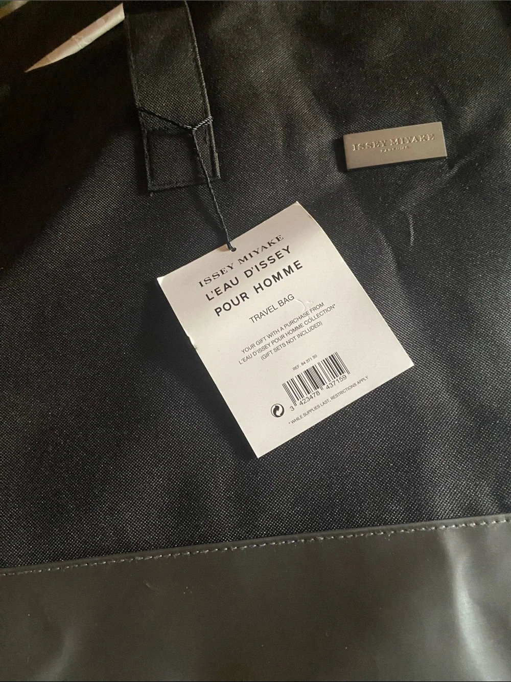 Issey Miyake Black Travel Bag. Large size.
